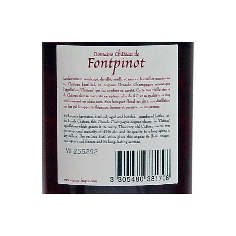 Frapin Château Fontpinot XO Cognac 0,7 L 41% vol Frapin Château Fontpinot XO Cognac 0,7 L 41% vol